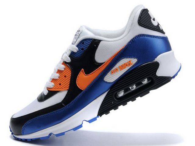 New Men\'S Nike Air Max Black/White/Blue/Orangered